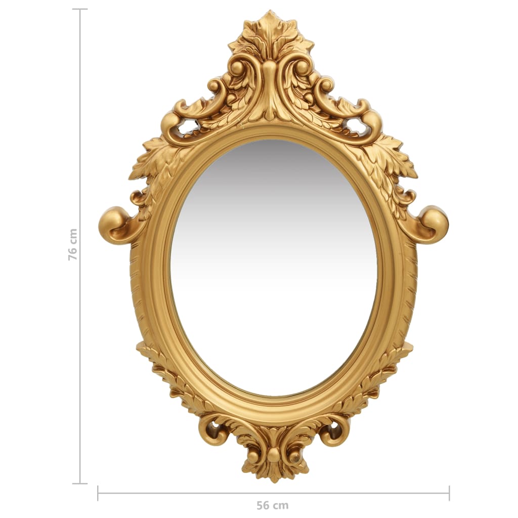 NNEVL Wall Mirror Castle Style 56x76 cm Gold