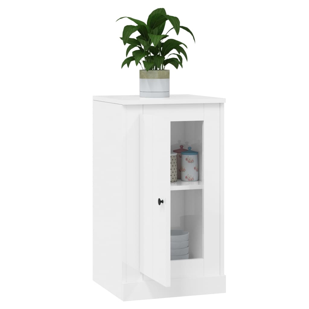 NNEVL Sideboards 2 pcs High Gloss White 37.5x35.5x67.5 cm Engineered Wood