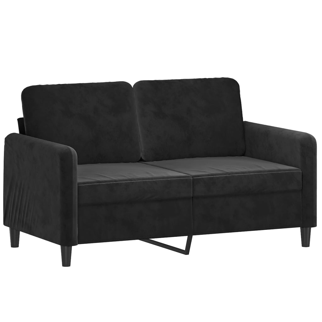 NNEVL 3 Piece Sofa Set Black Velvet